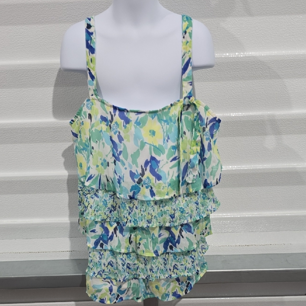 Justice Floral‎ Ruffle Tank Top - Picture 3 of 11